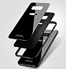 Dafoni Glass Shield Samsung Galaxy Note 8 Silikon Kenarl Cam Beyaz Klf - Resim 3