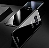 Dafoni Glass Shield Samsung Galaxy Note 8 Silikon Kenarl Cam Lacivert Klf - Resim 8