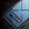 Dafoni Glass Shield Samsung Galaxy S10 Plus Krmz Silikon Kenarl Cam Klf - Resim: 2