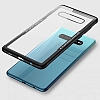 Dafoni Glass Shield Samsung Galaxy S10 Plus Siyah Silikon Kenarl Cam Klf - Resim 3