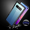 Dafoni Glass Shield Samsung Galaxy S10e Siyah Silikon Kenarl Cam Klf - Resim: 5
