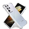 Dafoni Hummer Samsung Galaxy S22 Ultra 5G Süper Koruma Kamera Korumalı Silikon Kenarlı Şeffaf Kılıf - Resim: 1