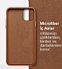 Dafoni iPhone 13 Mini Deri Kahverengi Rubber Klf - Resim: 3