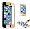 Dafoni iPhone SE / 5 / 5S Tempered Glass Ayna Gold Cam Ekran Koruyucu - Resim: 2