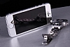 Dafoni iPhone SE / 5 / 5S / 5C Tempered Glass Ayna Silver Cam Ekran Koruyucu - Resim 4