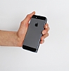 Eiroo iPhone SE / 5 / 5S Dark Silver n+Arka Cam EKF ve Bumper ereve Klf - Resim 6