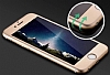 Dafoni iPhone 6 / 6S Metal Kenarl Tempered Glass Premium Silver Kavisli Cam Ekran Koruyucu - Resim 7