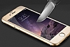 Dafoni iPhone 6 / 6S Tempered Glass Premium Silver n + Arka Metal Kavisli Ekran Koruyucu - Resim 11