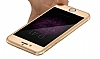 Dafoni iPhone 6 / 6S Tempered Glass Premium Gold n + Arka Metal Kavisli Ekran Koruyucu - Resim 9