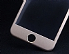 Dafoni iPhone 6 / 6S Tempered Glass Premium Gold n + Arka Metal Kavisli Ekran Koruyucu - Resim 8