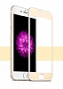 Dafoni iPhone 6 / 6S Tempered Glass Premium Gold n + Arka Metal Kavisli Ekran Koruyucu - Resim 4