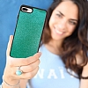 Dafoni iPhone XS Max Silikon Kenarl Simli Mavi Klf - Resim: 1