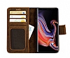Wachikopa Leather Samsung Galaxy Note 9 Kapakl Kahverengi Gerek Deri Klf - Resim 1