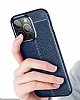 Dafoni Liquid Shield iPhone 13 Pro Ultra Koruma Lacivert Klf - Resim 5