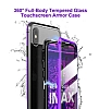 Dafoni Magnet Glass iPhone 6 / 6S 360 Derece Koruma Cam Siyah Klf - Resim: 3