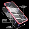 Dafoni Magnet Glass iPhone 7 Plus / 8 Plus 360 Derece Koruma Cam Krmz Klf - Resim 2