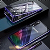 Dafoni Magnet Glass Samsung Galaxy A30s 360 Derece Koruma Cam Silver Klf - Resim: 2