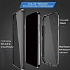 Dafoni Magnet Glass Samsung Galaxy A30s 360 Derece Koruma Cam Silver Klf - Resim: 1