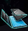 Dafoni Magnet Glass Samsung Galaxy Note 10 Plus 360 Derece Koruma Cam Mavi Klf - Resim: 1