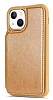 Dafoni Retro iPhone 13 Czdanl Kahverengi Rubber Klf