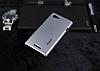 Dafoni Sony Xperia E3 Metallic Thin Silver Rubber Klf - Resim: 1