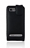 Doormoon Motorola Motoluxe XT615 Siyah Kapakl Deri Klf - Resim 2