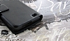 Doormoon Samsung i9100 Galaxy S2 Czdanl Yan Kapakl Siyah Deri Klf - Resim: 2