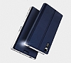 DUX DUCIS Sony Xperia XZ nce Yan Kapakl Dark Silver Deri Klf - Resim 2