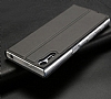 DUX DUCIS Sony Xperia XZ nce Yan Kapakl Dark Silver Deri Klf - Resim: 5