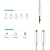 Eiroo 3.5mm Kulaklık ve Mikrofon Çoğaltıcı Aux Kablo - Resim 1
