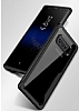 Eiroo Acrylic Hybrid Samsung Galaxy Note 8 Siyah Kenarl effaf Rubber Klf - Resim 1