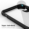 Eiroo Acrylic Hybrid iPhone X / XS Siyah Kenarl effaf Rubber Klf - Resim: 5