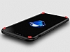Eiroo Acrylic Hybrid iPhone X / XS Krmz Kenarl effaf Rubber Klf - Resim: 4