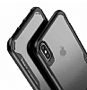 Eiroo Acrylic Hybrid iPhone XR Lacivert Kenarl effaf Rubber Klf - Resim: 2
