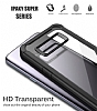 Eiroo Acrylic Hybrid Samsung Galaxy S7 Edge Lacivert Kenarl effaf Rubber Klf - Resim 3