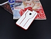 Eiroo AJ Casual iPhone 6 / 6S Deri Beyaz Rubber Klf - Resim 1