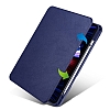 Eiroo Apple iPad Air 2020 Kalem Blmeli Dner Standl Lacivert Klf - Resim 1