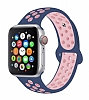 Eiroo Apple Watch SE Mavi-Pembe Spor Kordon (40 mm)