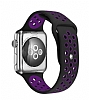 Eiroo Apple Watch Siyah-Mor Spor Kordon (38 mm) - Resim 3
