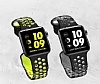Eiroo Apple Watch / Watch 2 / Watch 3 Siyah-Beyaz Spor Kordon (42 mm) - Resim 6