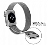 Eiroo Apple Watch / Watch 2 Milanese Loop Manyetik Silver Kordon (42 mm) - Resim 3