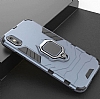 Eiroo Armor iPhone XS Max Standl Ultra Koruma Lacivert Klf - Resim 5