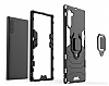 Eiroo Armor Samsung Galaxy Note 10 Standl Ultra Koruma Krmz Klf - Resim 3