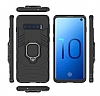 Eiroo Armor Samsung Galaxy S10 Plus Standl Ultra Koruma Lacivert Klf - Resim 1