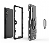 Eiroo Armor Xiaomi Mi Note 10 Standl Ultra Koruma Silver Klf - Resim: 1