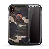 Eiroo Army iPhone X / XS Ultra Koruma Yeil Klf - Resim 4