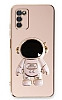 Eiroo Astronot Samsung Galaxy A03s Standl Pembe Silikon Klf
