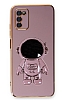 Eiroo Astronot Samsung Galaxy A03s Standl Mor Silikon Klf