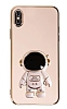 Eiroo Astronot iPhone X / XS Standl Pembe Silikon Klf