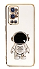 Eiroo Astronot OnePlus 9 Pro Standl Beyaz Silikon Klf